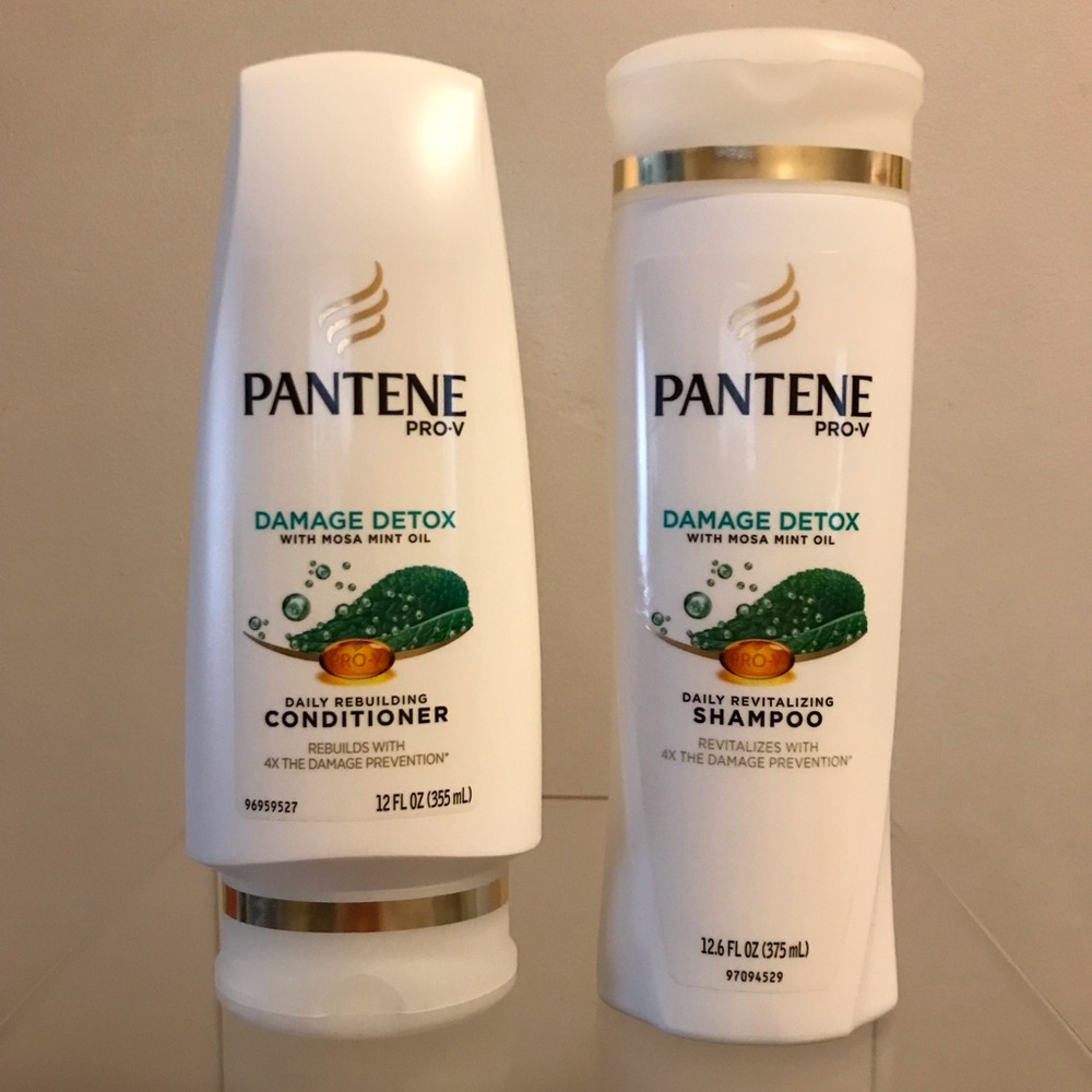 PANTENE PRO V Daily Revitalizing Damage Detox MOSA MINT OIL Shampoo Conditioner